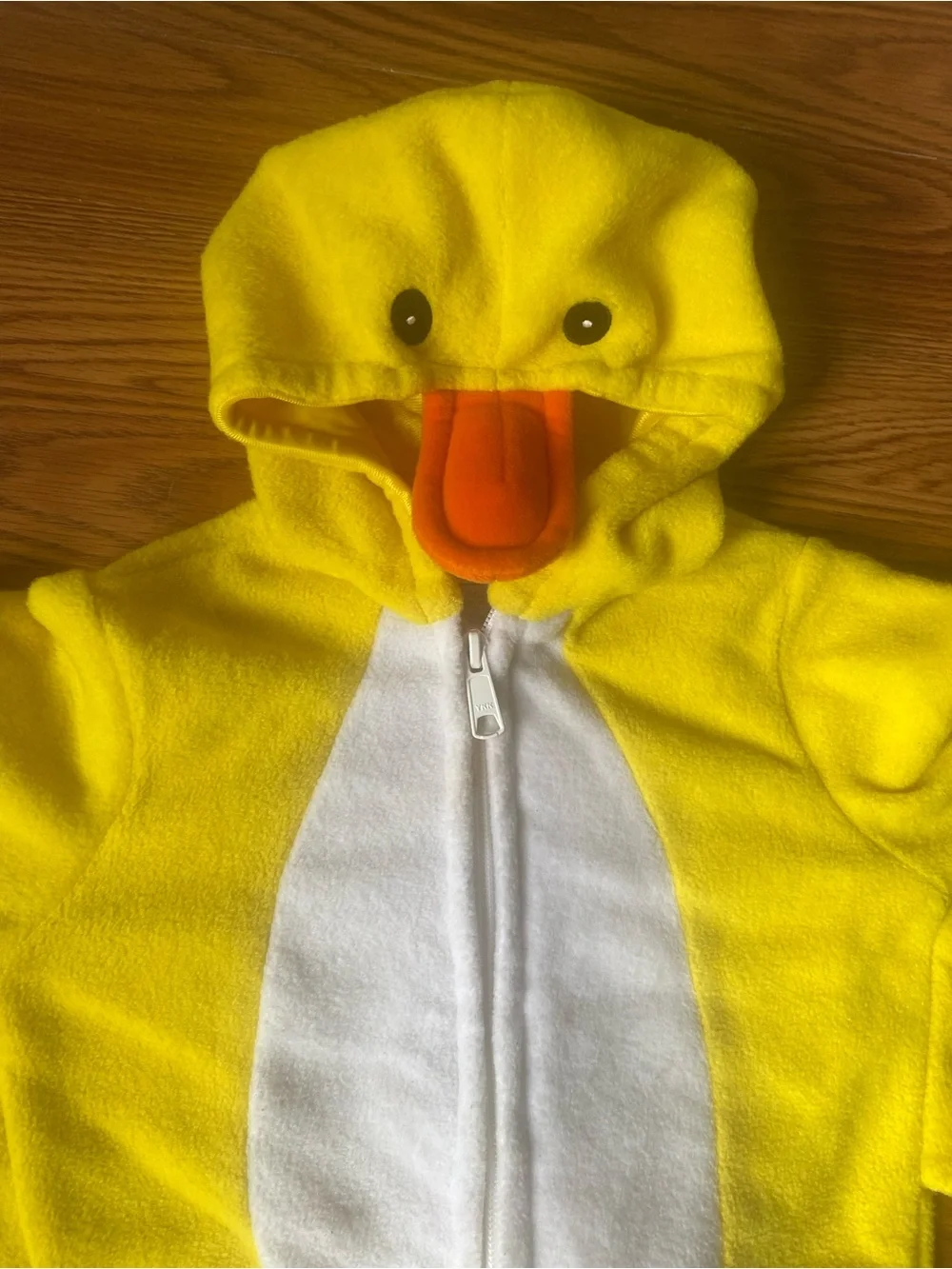 Y2K Yellow Duckling Kids One-Piece Costume - Hooded Footed Outfit